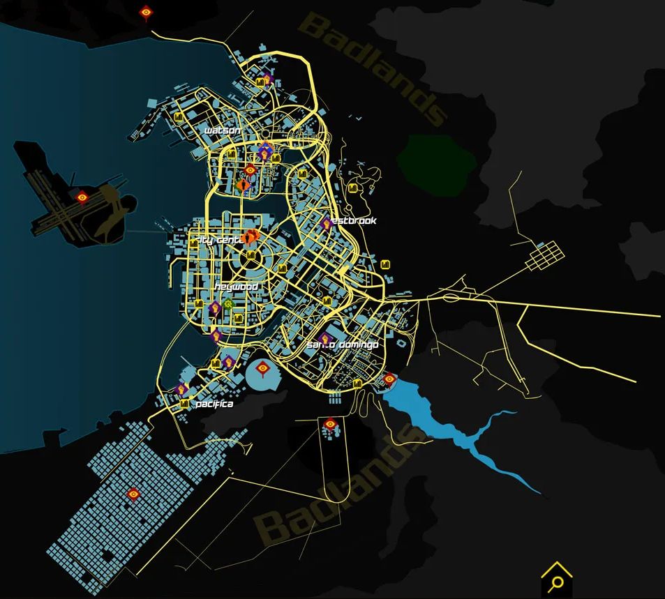 Cyberpunk 2077 интерактивная карта
